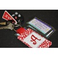 4x4 Quilted Monogram Pocket Keychain